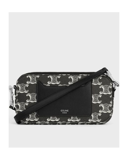 Céline Black Horizontal Pouch for men