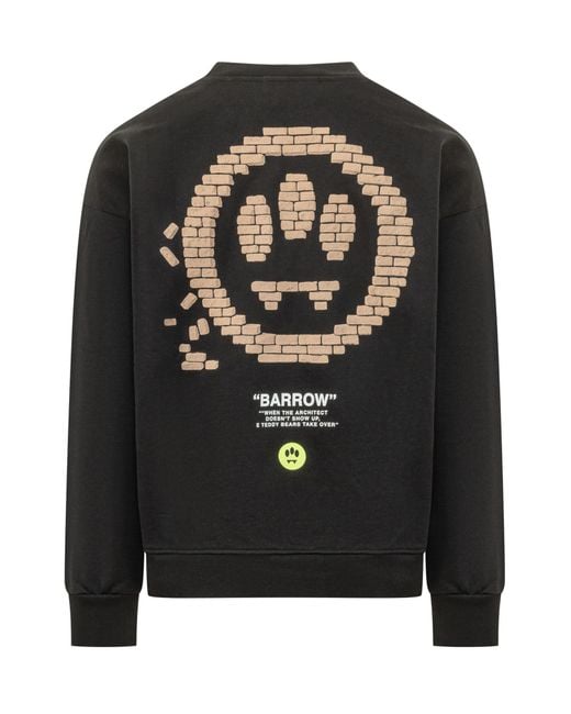 Barrow Black Printed Sweatshirt for men