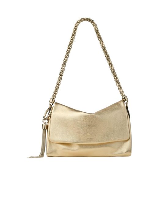 Jimmy Choo Metallic Callie Flap Shoulder Bag