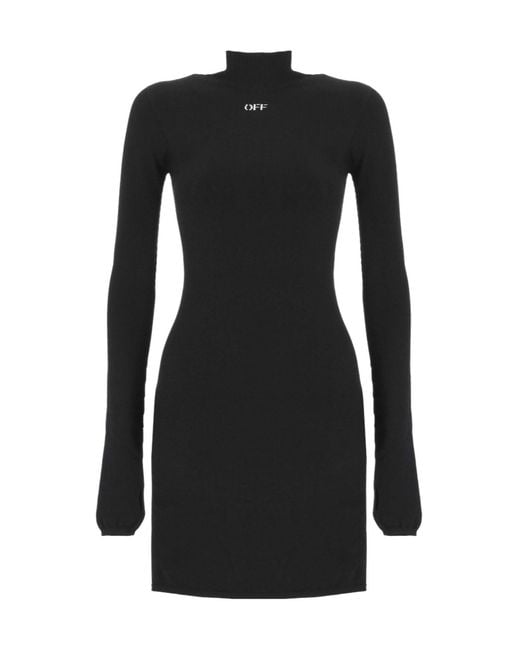 Off-White c/o Virgil Abloh Black Logo-Print Mini Dress