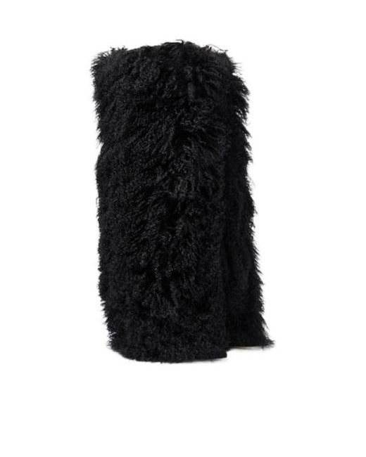 Paris Texas Black Shearling Fur Boots