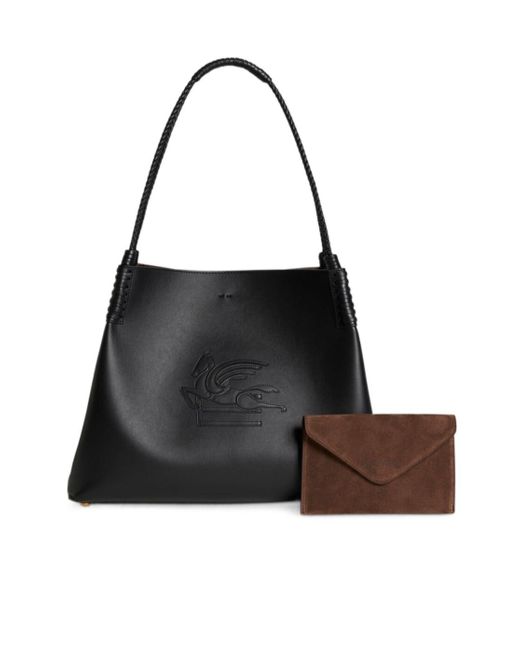 Etro Black Medium Libra Tote Bag