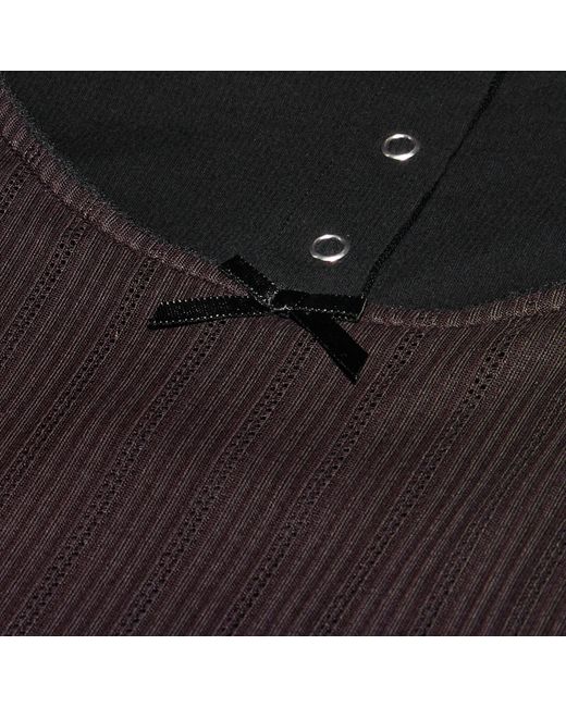 Acne Black Mocklayered Top