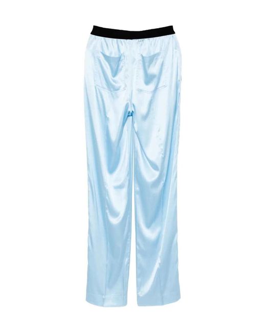 Tom Ford Blue Satin Trousers