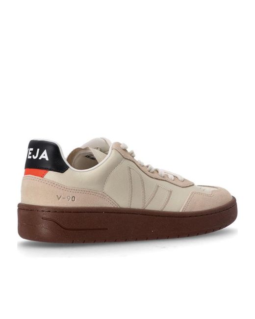 Veja Brown V-90 Lace-Up Sneakers for men