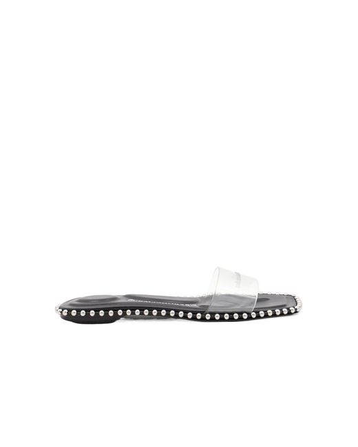 Alexander Wang White Stud Detailed Sandals