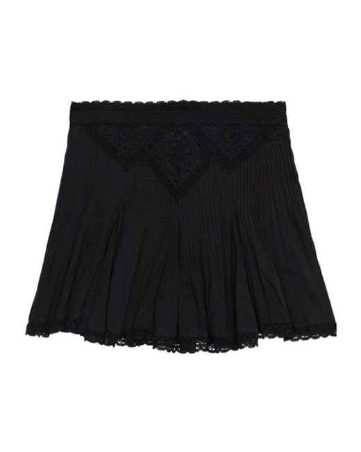 Isabel Marant Black Isabel Marant Étoile Goldie Short Lace Skirt