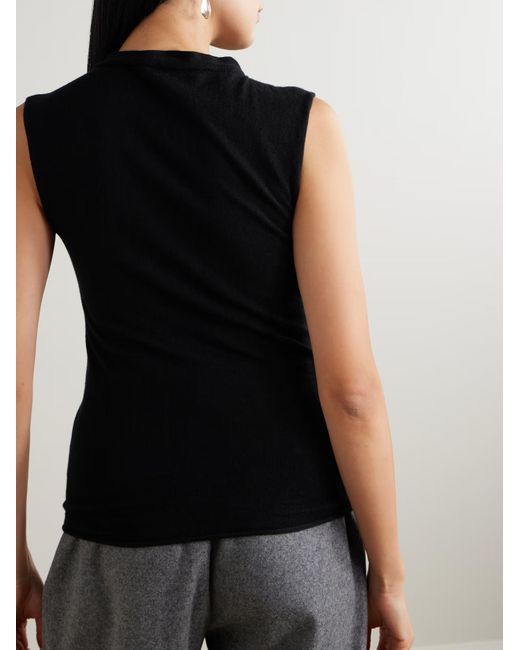 The Elder Statesman Black Cashmere Tank