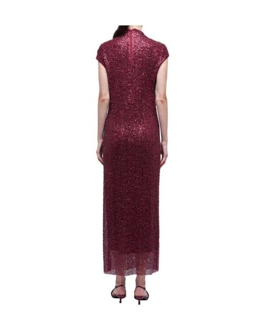 Jonathan Simkhai Purple Zaria Cowl Neck Midi Dress