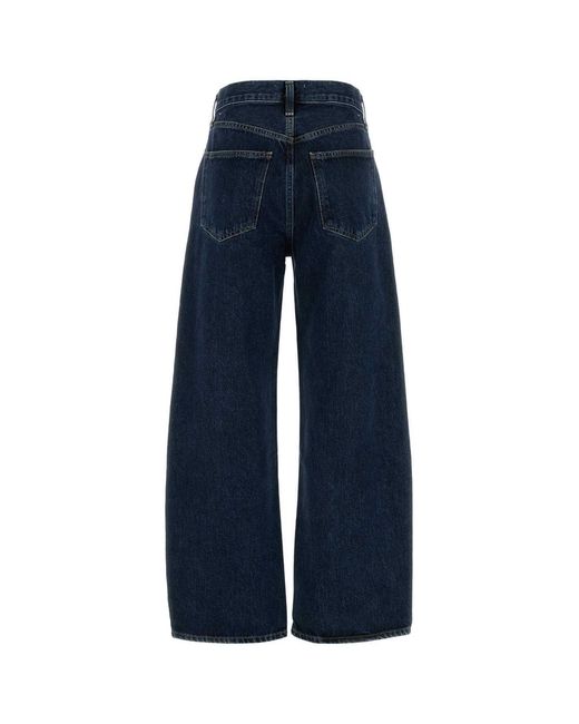 Agolde Blue Buttoned Tapered Leg Jeans
