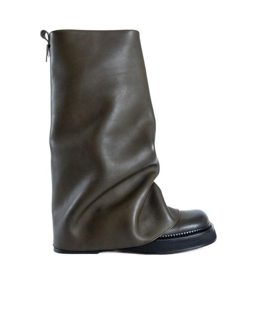 The Attico Black Robin Combat Boots