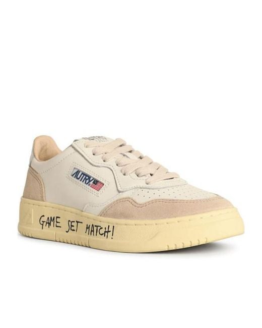 Autry Natural Medalist Low Lace-Up Sneakers