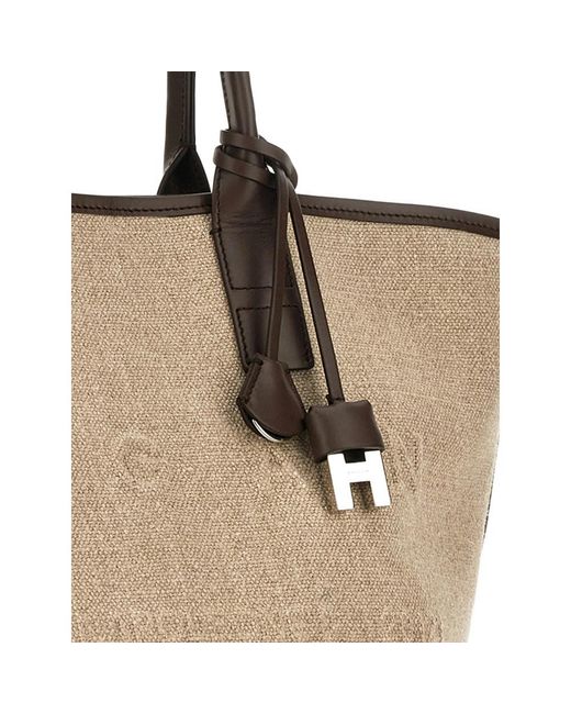 Hogan Natural Logo Embossed Tote Bag