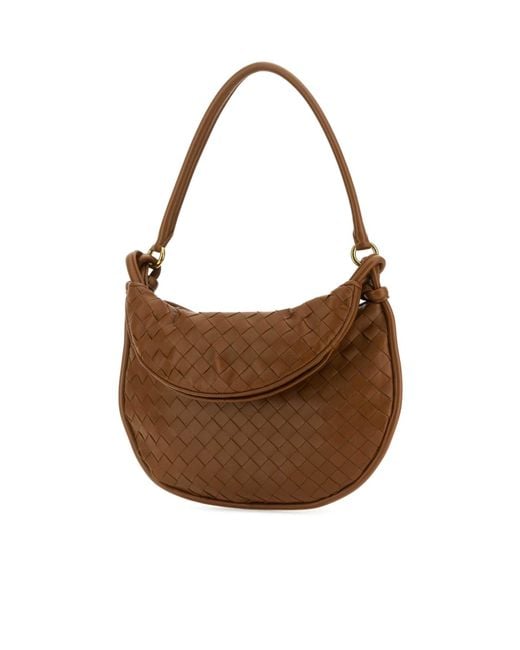 Bottega Veneta Brown Medium Gemelli Intrecciato Shoulder Bag