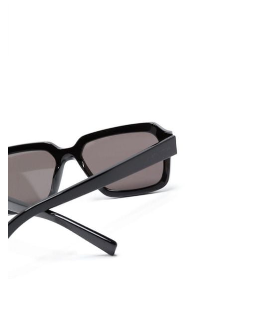 Saint Laurent White Eyewear Rectangular Frame Sunglasses for men