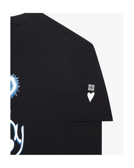 Givenchy Black Graphic Printed T-Shirt for men