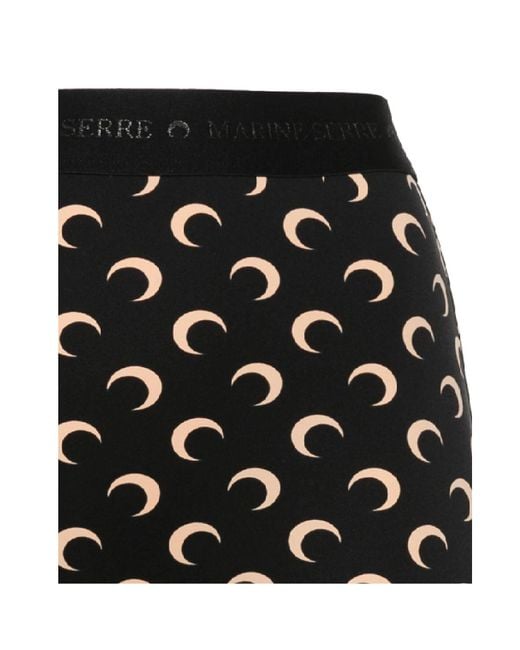 MARINE SERRE Black Short Shorts