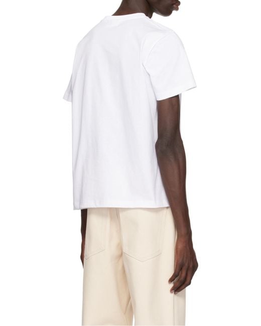 Ganni White Basic Jersey Kittens Relaxed T-Shirt
