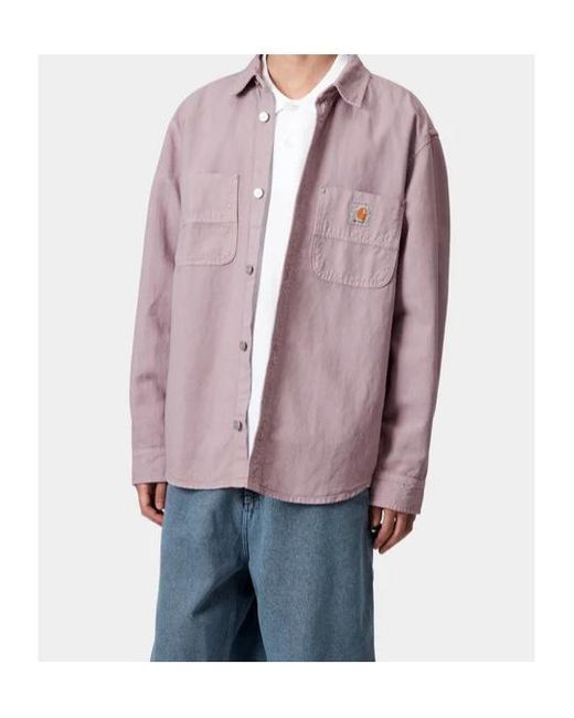 Carhartt Purple Walter Logo Patch Overshirt for men