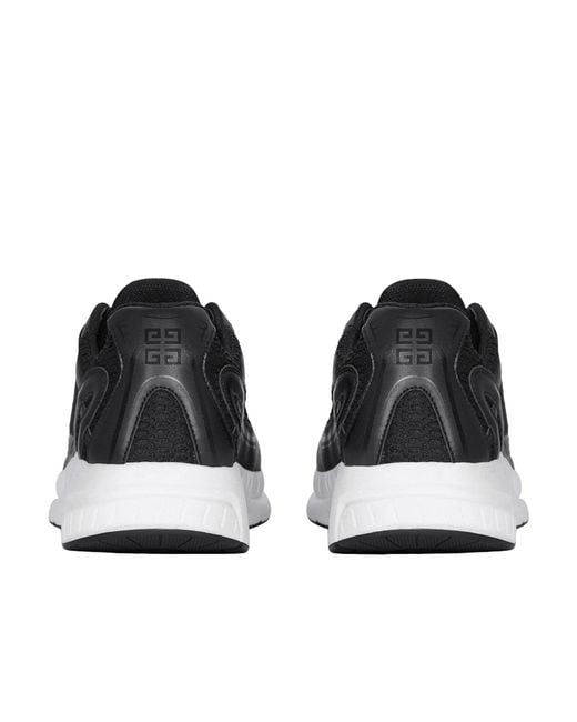 Givenchy Black Panelled Low-Top Sneakers for men