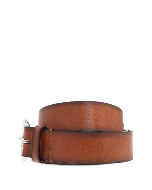 DSquared² Brown Logo Plaque Belt for men