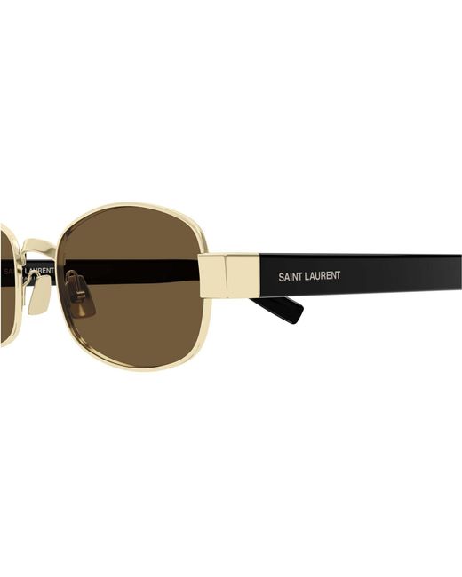 Saint Laurent White Eyewear Oval Frame Sunglasses