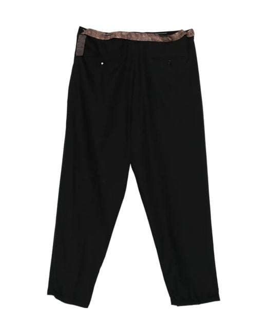 Magliano Black Belted Casual Pants for men