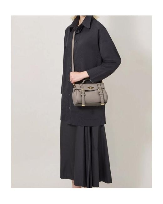 Mulberry Metallic Mini Alexa Braided-Handle Tote Bag