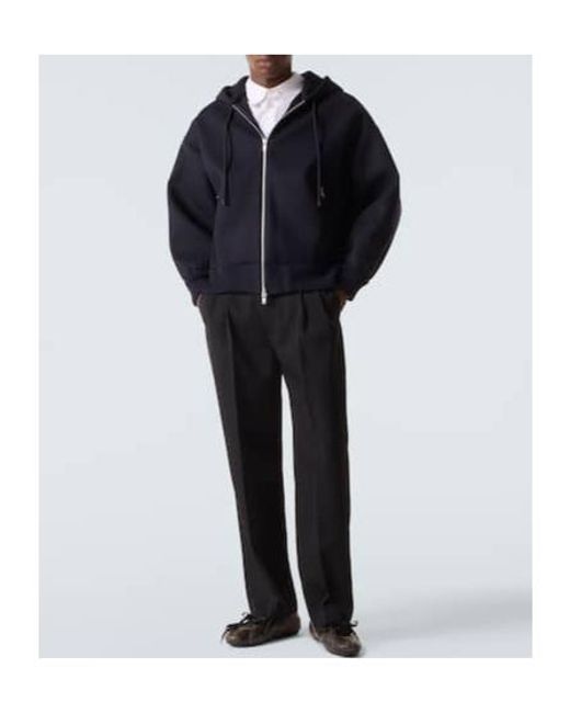Simone Rocha Blue Embellished Wool-Blend Hoodie for men