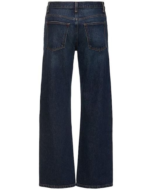 Khaite Blue Kerrie Mid Rise Straight Jeans