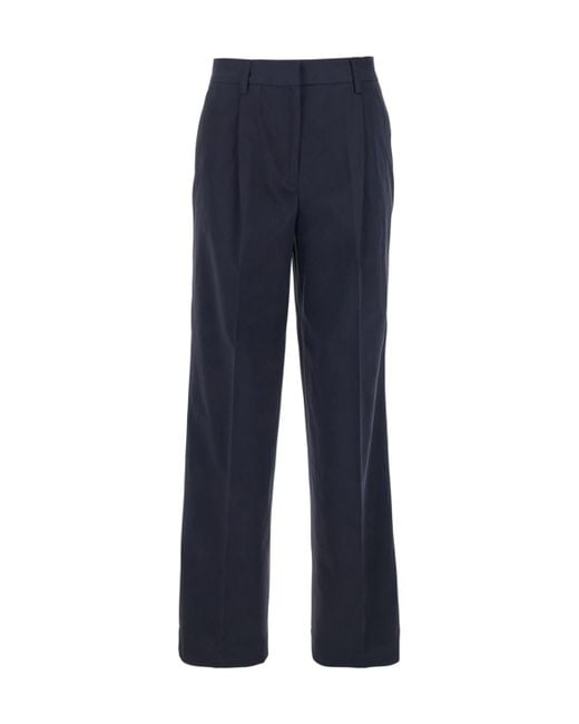 Totême Blue Pleated Trousers