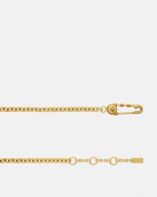 Versace Metallic Medusa Head Motif Chain Belt