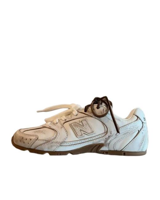 Miu Miu White X New Balance 530 Sl Lace-Up Sneakers