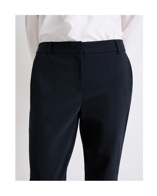 Marella Black Stretch Cotton-Blend Trousers