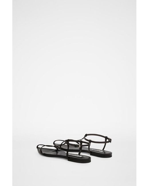 Jil Sander White Pointed-Toe Ankle-Strap Sandals
