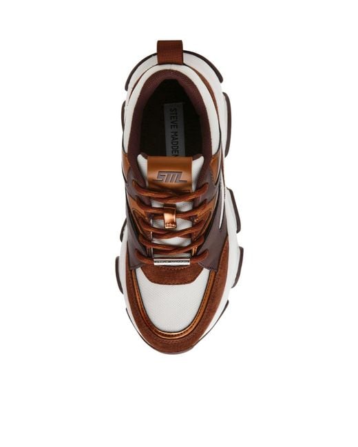 Steve Madden Brown Color-Block Dad Sneakers