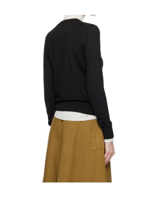 Maison Kitsuné Black Maison Kitsuné Baby Fox Patch Jumper