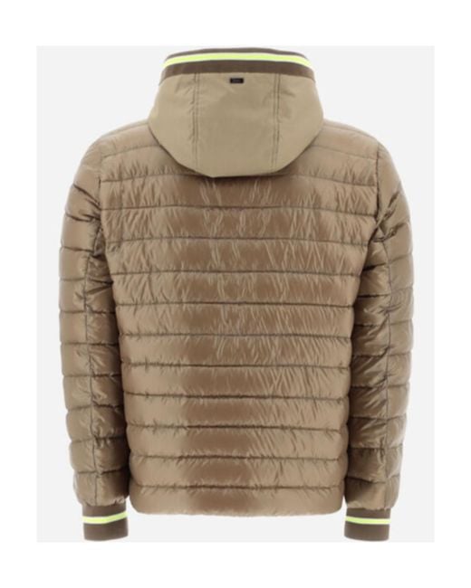 Herno Green Drawstring Hooded Padded Jacket for men