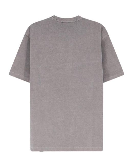 Stone Island Gray Short-Sleeved T-Shirt for men