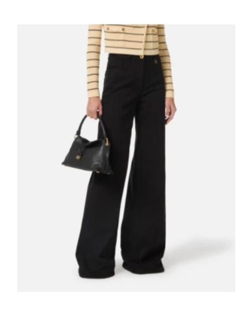 Elisabetta Franchi Black Palazzo Jeans