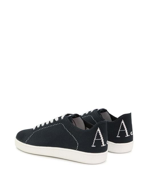 Armani Jeans Black Logo Lace Up Casual Sports Shoes for men