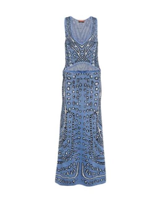 Altuzarra Blue Hannah Jacquard Knit Midi Dress