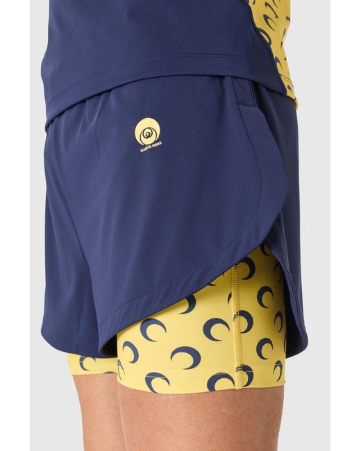 MARINE SERRE Blue Moon Print Shorts for men