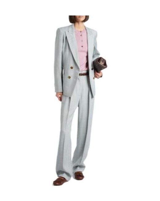 Blazé Milano Gray Thin Striped Blazer