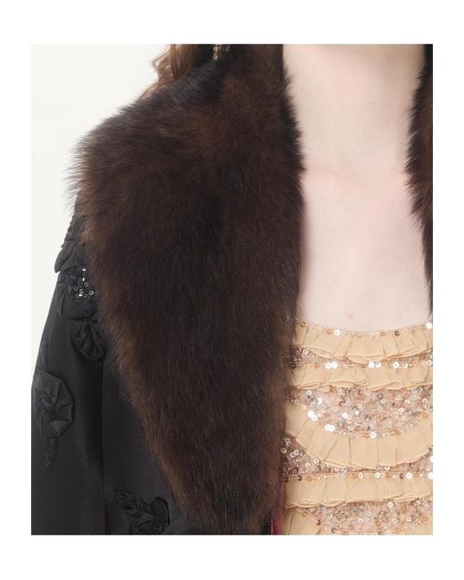 Valentino Black Long-Sleeved Shawl