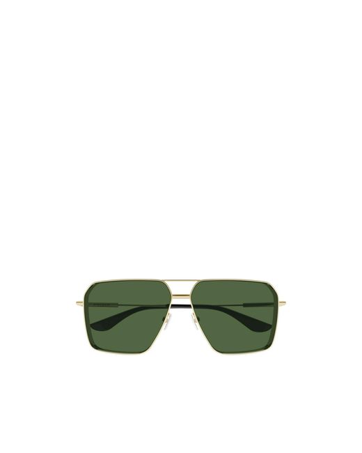 McQueen Green Eyewear Pilot Frame Sunglasses for men