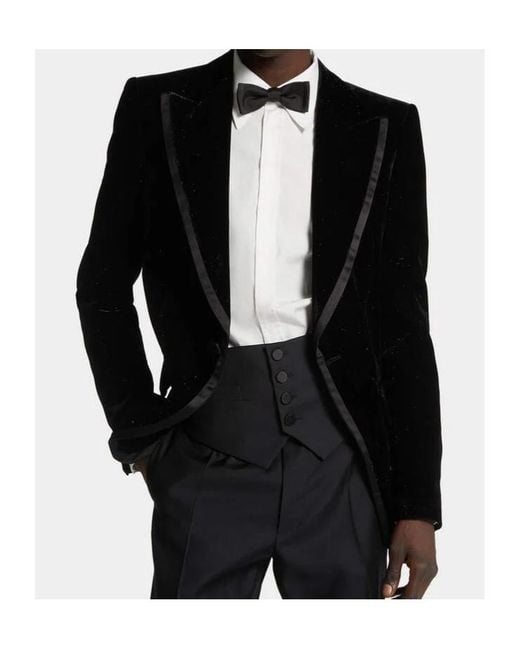 DSquared² Black Sparkling Velvet '70S Blazer for men