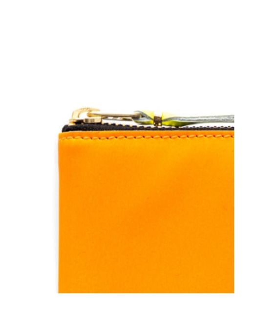 COMME DES GARÇONS PLAY Orange Logo Zipper Wallet for men
