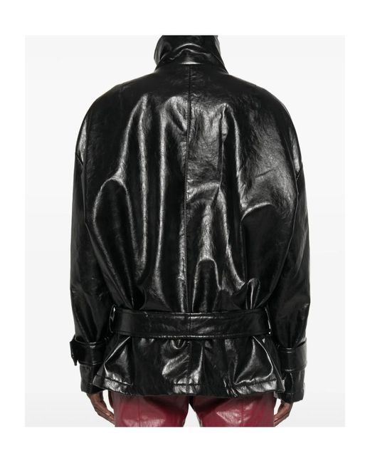 FEDERICA TOSI Black Belted Zip-Up Jacket