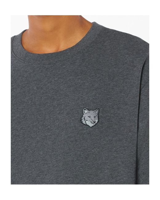 Maison Kitsuné Black Logo-Detailing Cotton T-Shirt for men